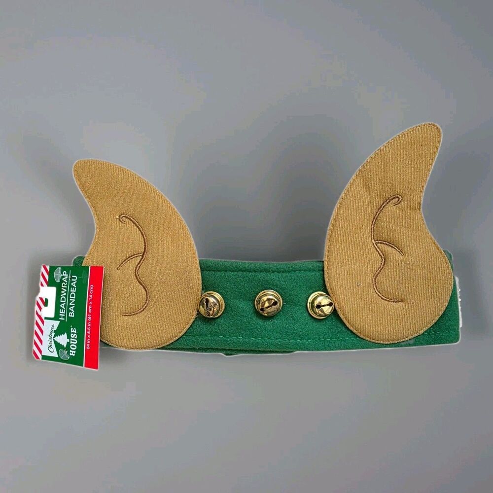 Elf Headband Ears OS Adults Kids Christmas Hat Elves Adjustable Holiday NWT